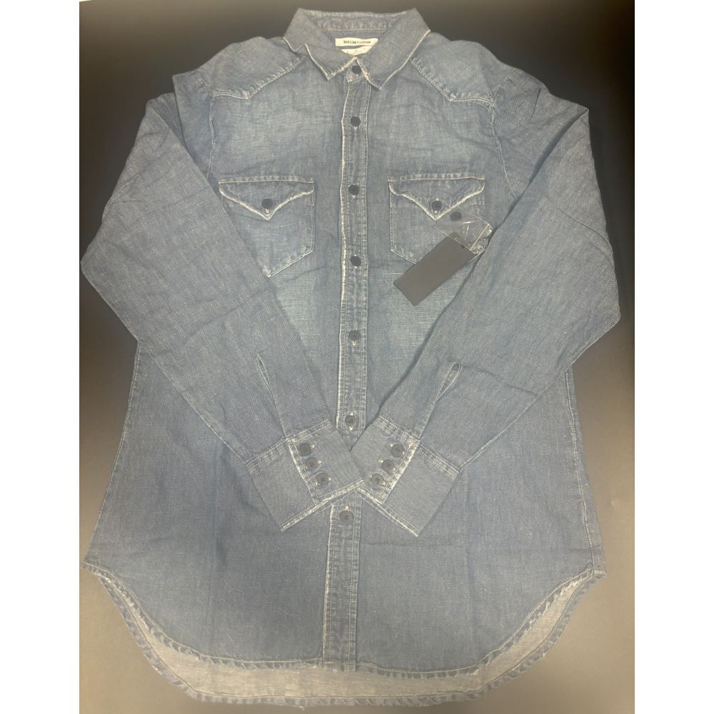 Man X OneTeaspoon NWT Men's Denim Django Western Shirt in Napoleon Blue Med‎